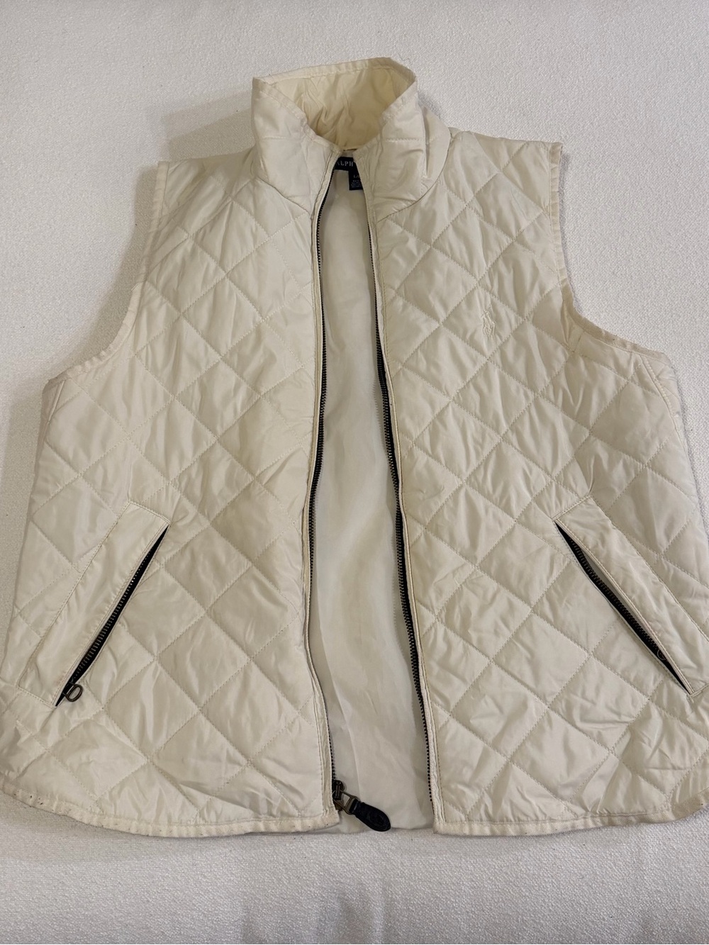 Ralph Lauren Light Cream Puffer Vest